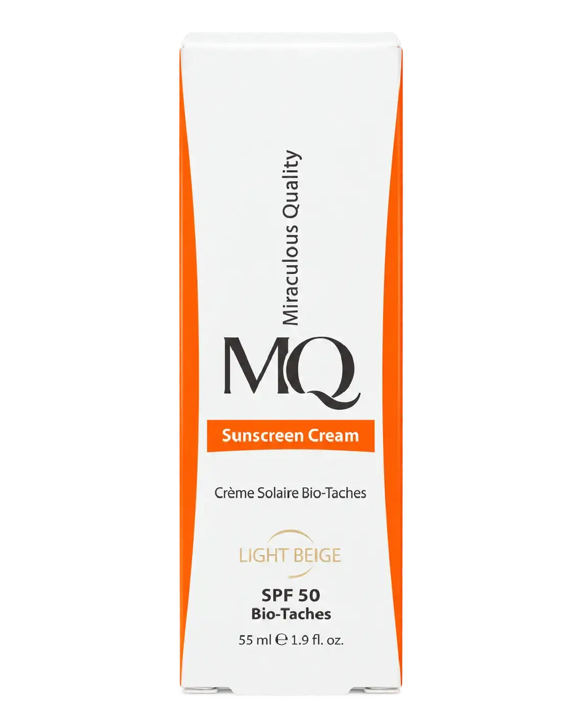 ضد آفتاب ضد لک لایت ام کیو SPF50 (کرم ضد آفتاب بی‌رنگ و رنگی لایت بژ)