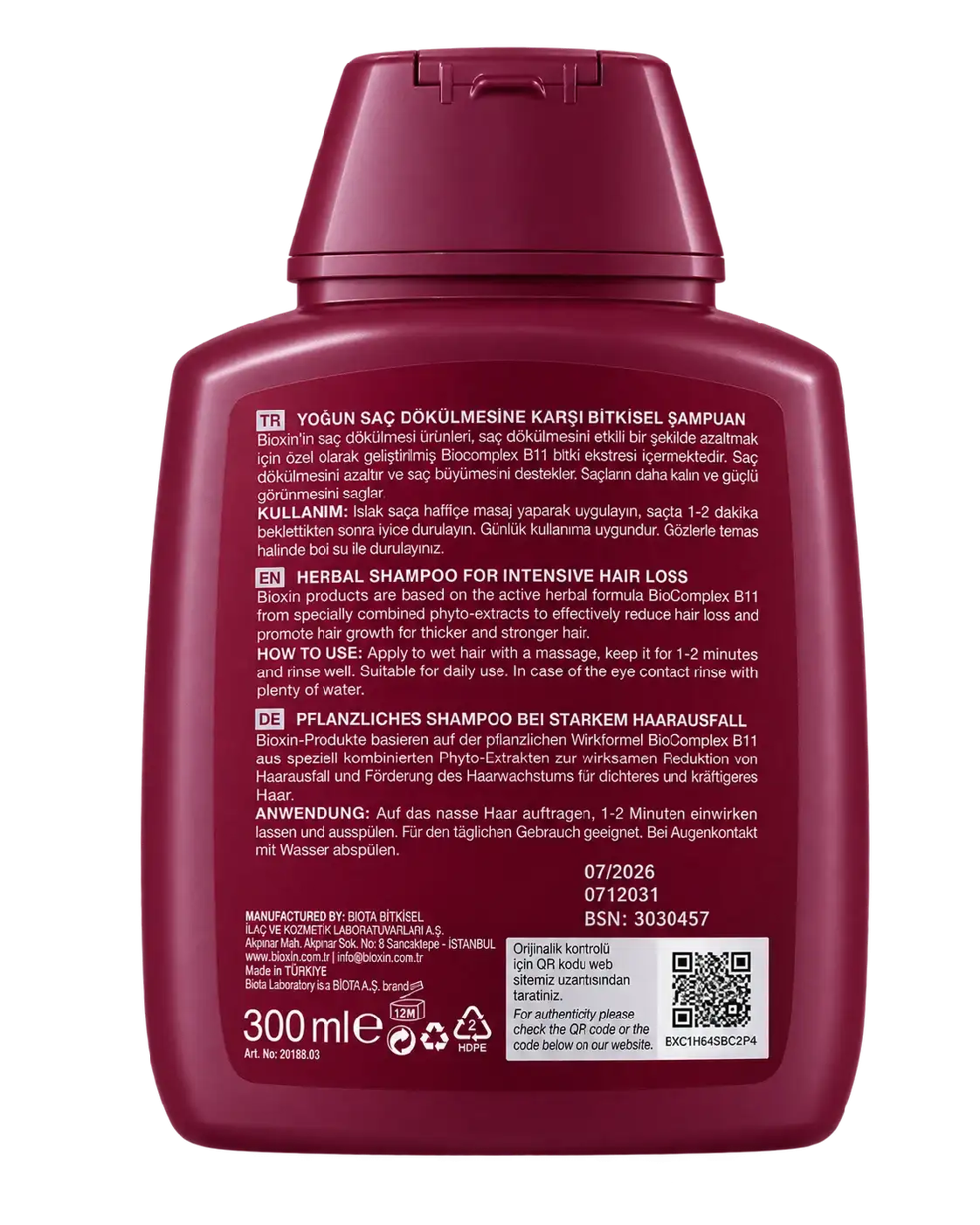 تصویر 2 از شامپو ضد ریزش مو بیوکسین مدل فورت (Bioxin Forte Herbal Shampoo)