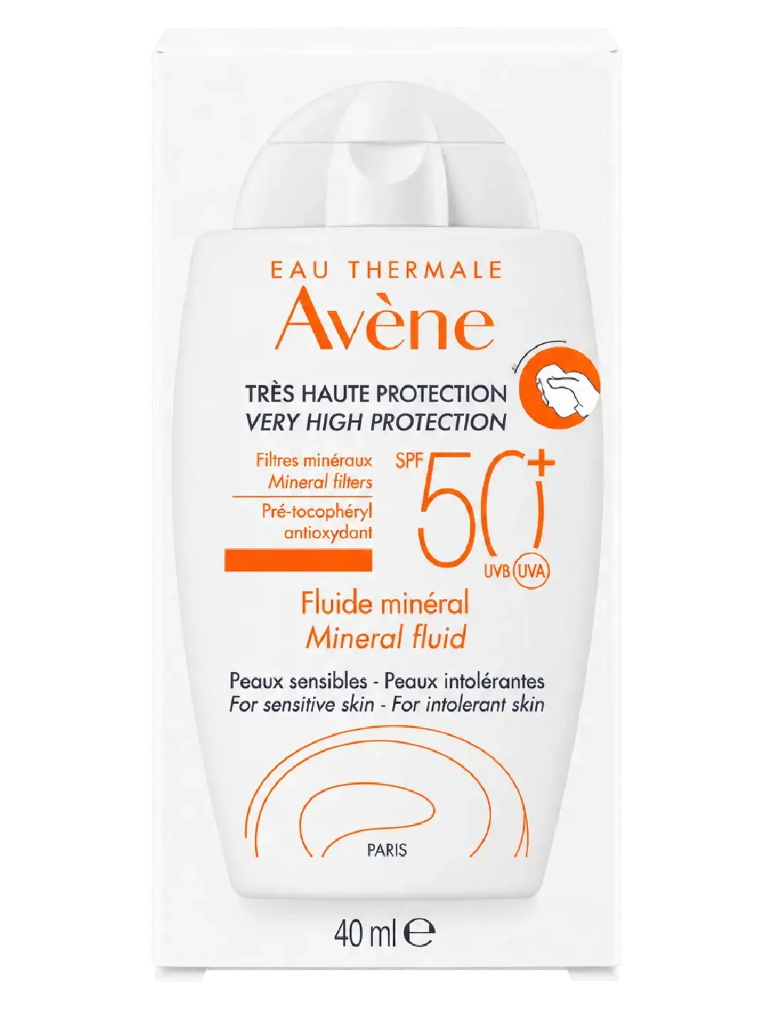 ضد آفتاب مینرال اون (Avène) مدل Mineral Fluid SPF 50+ مناسب پوست حساس