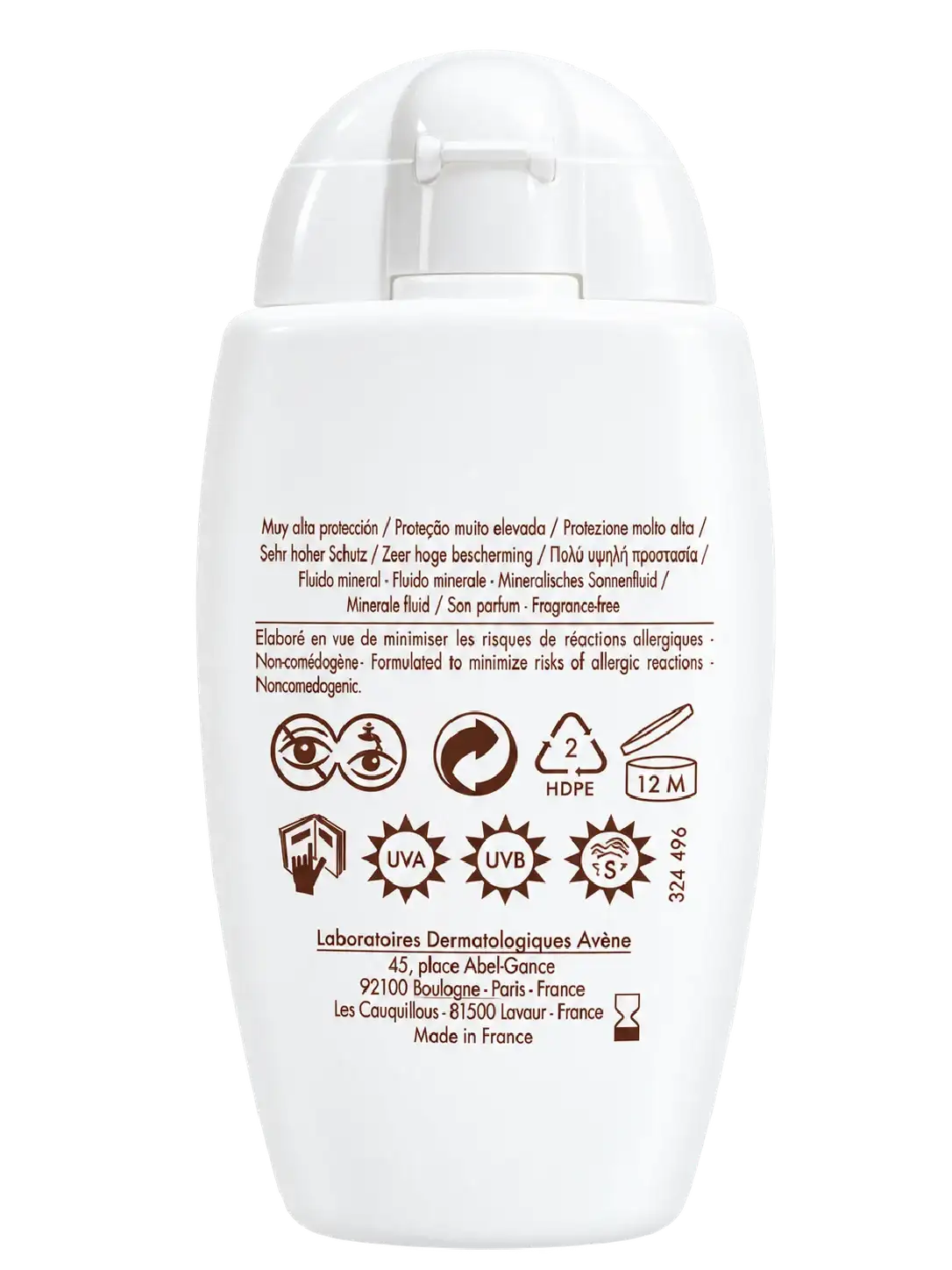 تصویر 2 از ضد آفتاب مینرال اون (Avène) مدل Mineral Fluid SPF 50+ مناسب پوست حساس